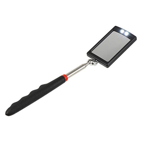 Under Vehicle Inspection Mirror Security Mirror with Telescoping Handle LED Lights Under Car Inspection Mirror